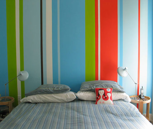 paredes con color en el dormitorio